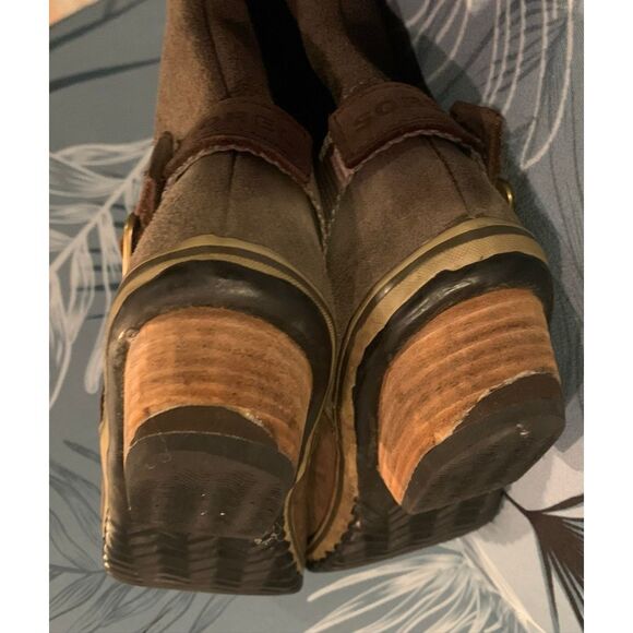 Sorel Slimboot Leather Suede Western Waterproof Tall Riding Boots sz 9.5 - Picture 9 of 11